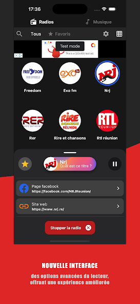 Capture 1 de Radios Réunion