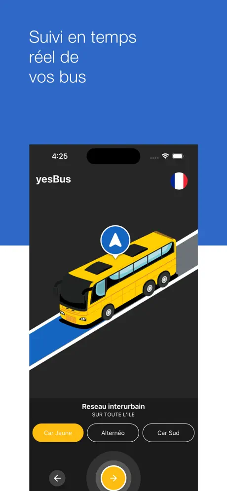 Capture 1 de YesBus - réseau de bus 974